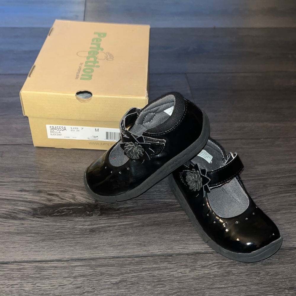Size 7 black Bella Perfection by Jumping Jacks Mary Jane style shoes